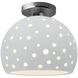 Perforated Globe 1 Light 10.00 inch Semi-Flush Mount
