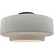 Radiance Collection - Tier 1 Light 16.5 inch Bisque and Matte Black Semi-Flush Ceiling Light in Replaceable Bulb, 16.5W x 8H, Form+Finish+Function