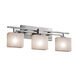 Fusion 3 Light 26 inch Brushed Nickel Vanity Light Wall Light in Rectangle, Incandescent, Weave Fusion