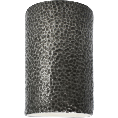 Ambiance 1 Light 7.75 inch Hammered Pewter Wall Sconce Wall Light in Incandescent, Large
