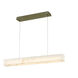 LumenAria Collection - Medley Family 36 inch Brushed Brass and Faux Alabaster Resin Linear Pendant Ceiling Light in 3.5" D x 36" W x 3.5" H, EVOLV