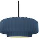 Radiance Collection - Pleated Tier Pendant Ceiling Light in Matte Black, Dedicated LED, Black Cord, Midnight Sky, 14.5W x 5.25H, Form+Finish+Function