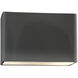 Ambiance Collection LED 6 inch Gloss Grey Outdoor Wall Sconce