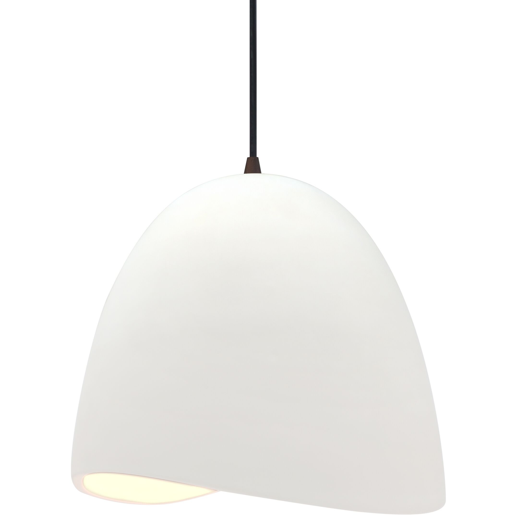 Radiance Collection - Brisa Pendant Ceiling Light in Dark Bronze, Dedicated LED, Black Cord, Bisque, 12.5W x 12.25H, Form+Finish+Function