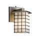 Montana 1 Light 7 inch Brushed Nickel Wall Sconce Wall Light in Grid with Opal