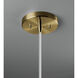 Radiance Collection LED 8 inch Antique Brass and Carbon Matte Black and White Pendant Ceiling Light