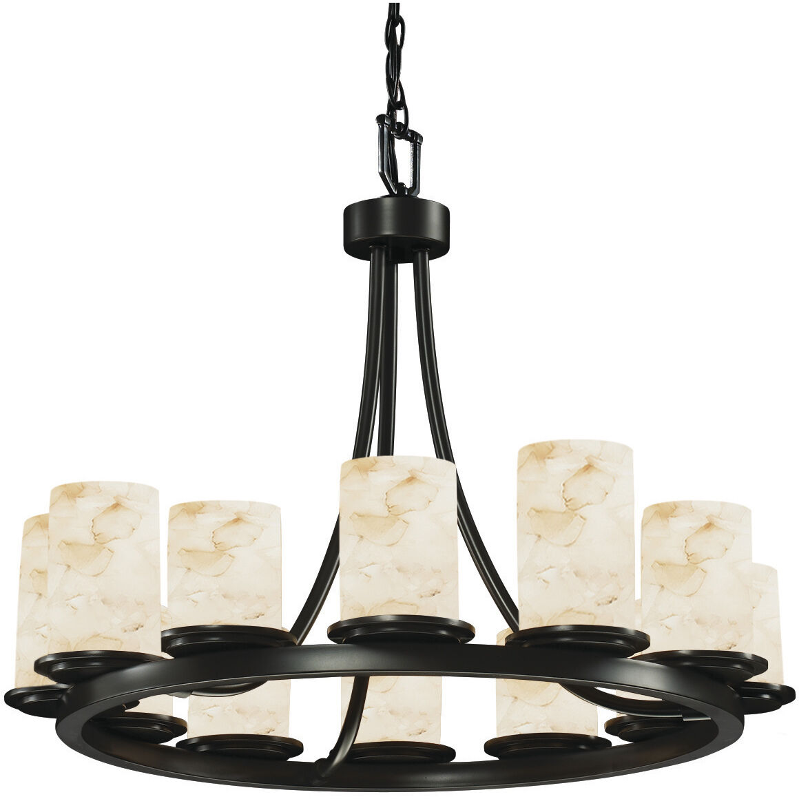 Alabaster Rocks 12 Light 28 inch Dark Bronze Chandelier Ceiling Light in Incandescent