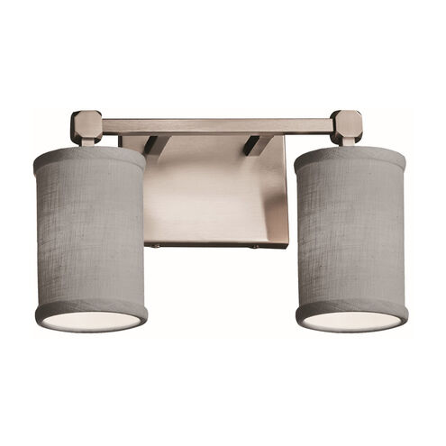 Textile LED 13 inch Brushed Nickel Bath Bar Wall Light
