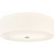 Acryluxe Collection - Classic Family 5 Light 24 inch Brushed Nickel and Opal Flush-Mount Ceiling Light in 24" D x 24" W x 7.5" H, EVOLV