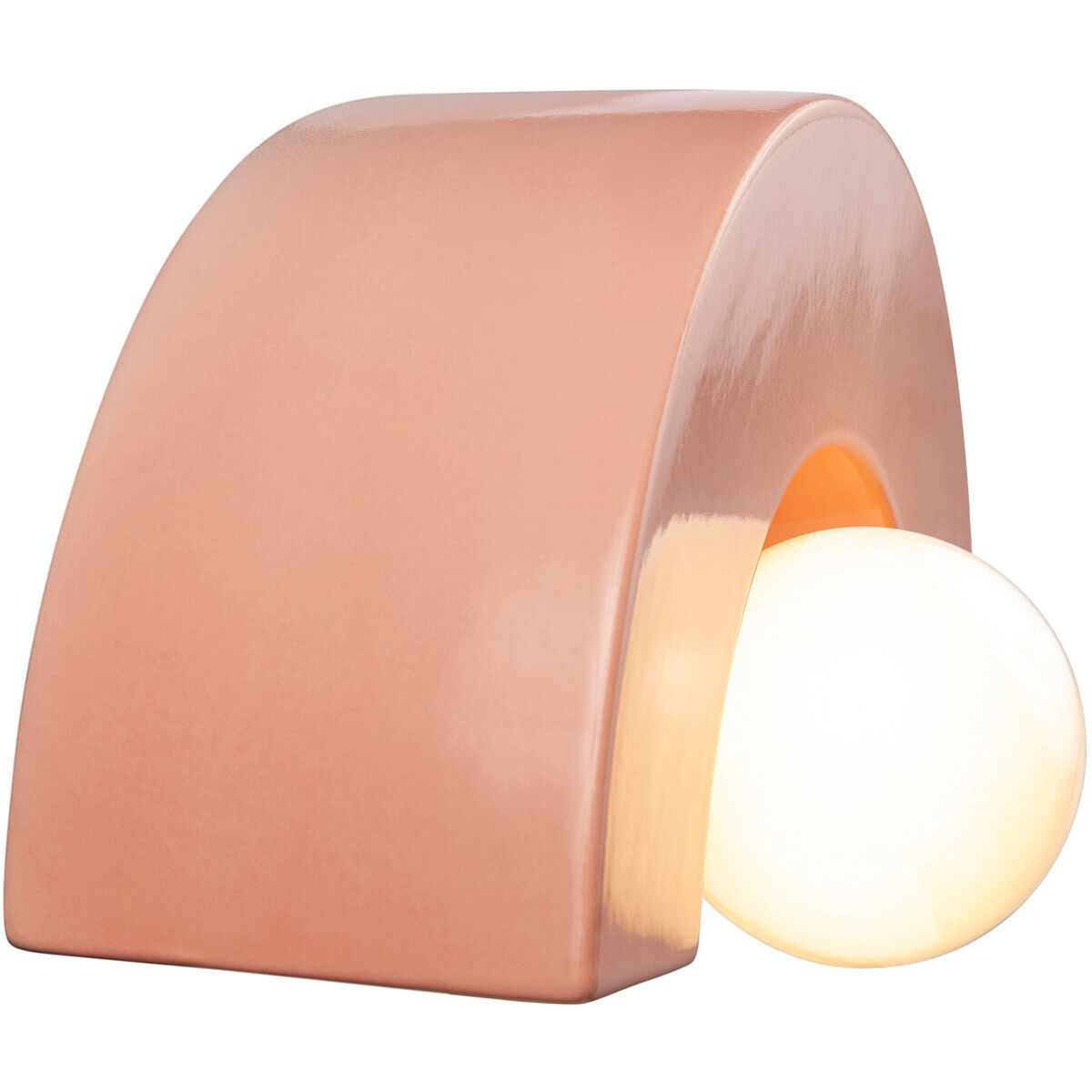 Ambiance Collection 1 Light 12 inch Gloss Blush Wall Sconce Wall Light