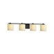 Candlearia LED 34 inch Polished Chrome Vanity Light Wall Light in 2800 Lm LED, Amber (CandleAria), Cylinder with Melted Rim
