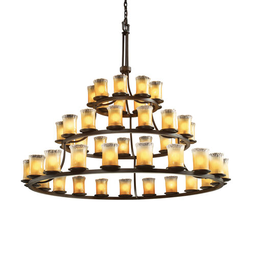 Veneto Luce 45 Light 60 inch Matte Black Chandelier Ceiling Light in White Frosted (Veneto Luce), 31500 Lm LED