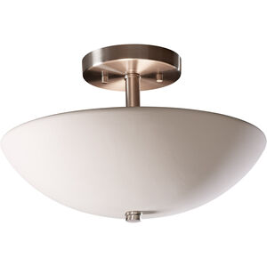 Radiance Round Bowl LED 14 inch Matte Black Semi-Flush Ceiling Light in 2000 Lm LED