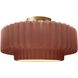 Radiance 1 Light 16.5 inch Canyon Clay and Brushed Brass Semi Flush Ceiling Light