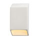 Ambiance LED 5 inch Carbon-Matte Black ADA Wall Sconce Wall Light, Closed Top Fixture, Tapered Rectangle