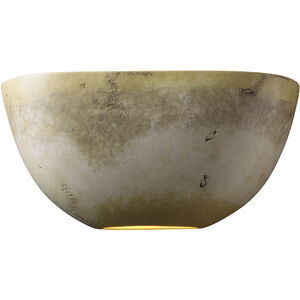 Ambiance Pocket LED 15 inch Celadon Green Crackle ADA Wall Sconce Wall Light