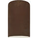 Ambiance Cylinder LED 7.75 inch Real Rust ADA Wall Sconce Wall Light, Large