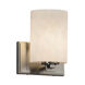 Clouds Wall Sconce Wall Light in Brushed Nickel, Cylinder with Flat Rim, Incandescent