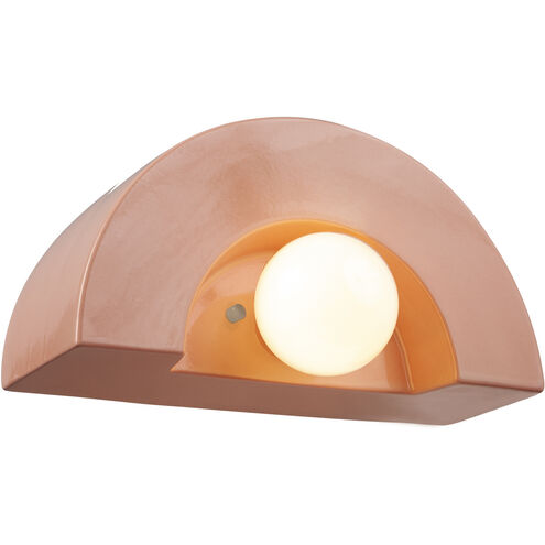Ambiance Collection 1 Light 12 inch Gloss Blush Wall Sconce Wall Light