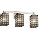 Wire Glass LED 22 inch Brushed Nickel Bath Bar Wall Light
