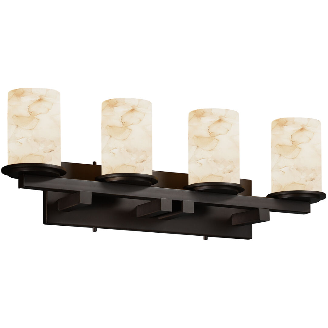 Alabaster Rocks LED 29 inch Dark Bronze Bath Bar Wall Light in 2800 Lm LED, Dakota