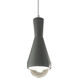Radiance Collection - Erlen LED 4.75 inch Pewter Green and Brushed Nickel Pendant Ceiling Light in Dedicated LED, White, Form+Finish+Function