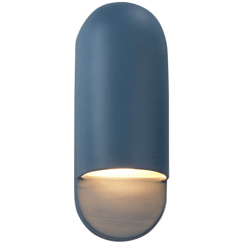 Ambiance Collection - Capsule 1 Light 5 inch Midnight Sky Outdoor Wall Sconce in Replaceable Bulb, 4D x 14H, Form+Finish+Function