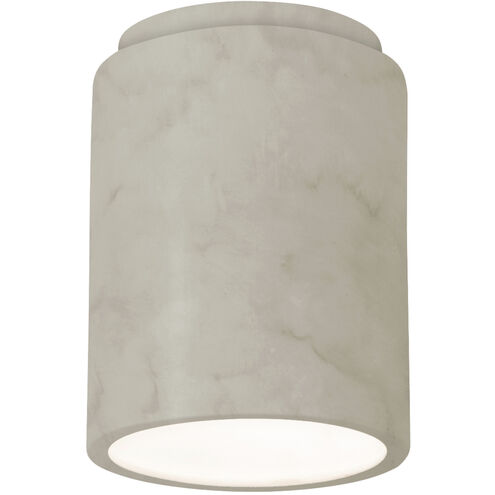 Radiance Cylinder LED 6.5 inch Antique Patina Outdoor Flush-Mount