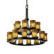 Veneto Luce 21 Light Dark Bronze Chandelier Ceiling Light in Amber (Veneto Luce), Incandescent