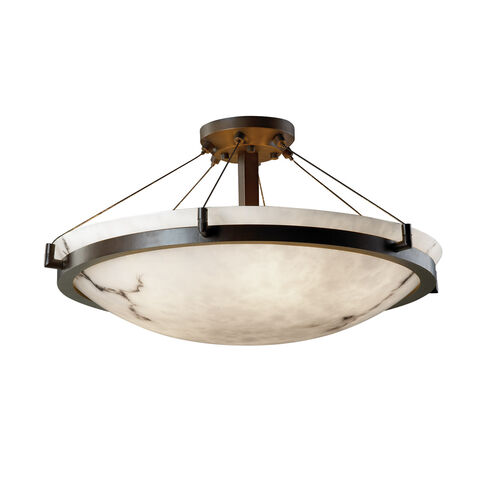 Lumenaria LED 27 inch Dark Bronze Semi-Flush Ceiling Light in 5000 Lm LED
