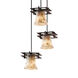 Metropolis 3 Light Dark Bronze Pendant Ceiling Light in Round Flared
