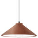 Radiance Collection - Flare 1 Light 11.75 inch Antique Copper and Matte Black Pendant Ceiling Light in Replaceable Bulb, White, Form+Finish+Function