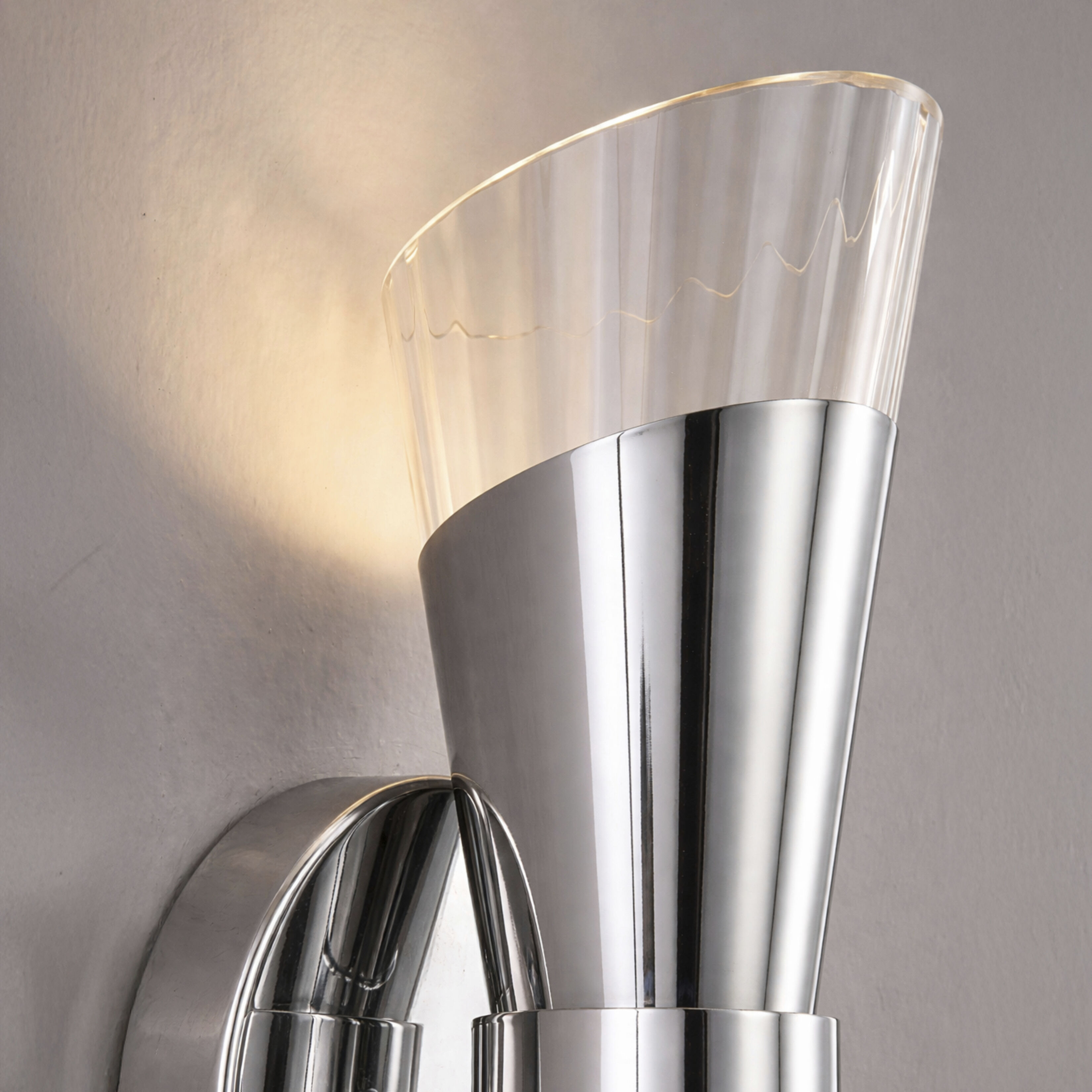 Fusion Collection - Lugano Family 4.75 inch Polished Chrome ADA Wall Sconce Wall Light, EVOLV