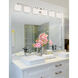 Fusion 6 Light 50.5 inch Polished Chrome Vanity Light Wall Light in Rectangle, Incandescent, Opal Fusion