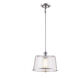 Revere 1 Light 12 inch Brushed Nickel Pendant Ceiling Light