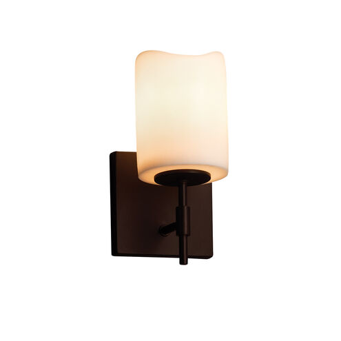 CandleAria LED 4.5 inch Dark Bronze Wall Sconce Wall Light in 700 Lm LED, Amber (CandleAria), Cylinder with Flat Rim