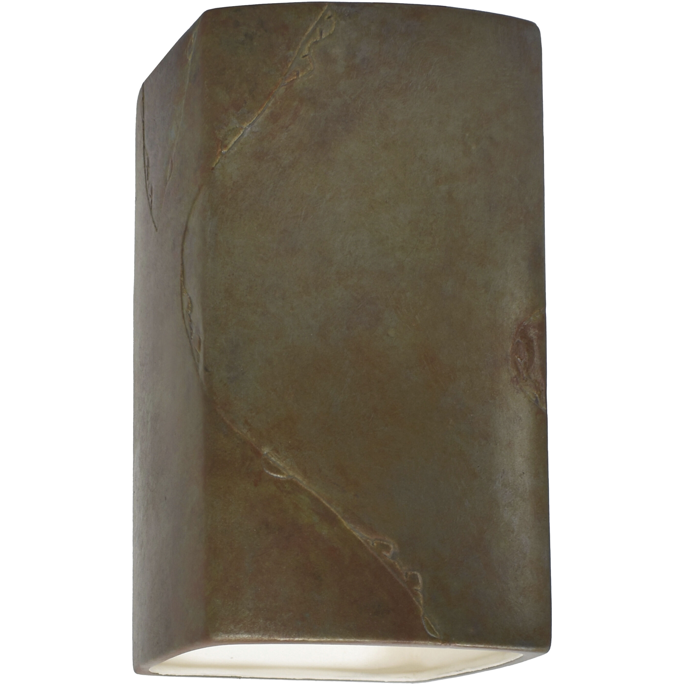Ambiance Rectangle LED 13.5 inch Tierra Red Slate Outdoor Wall Sconce, Large
