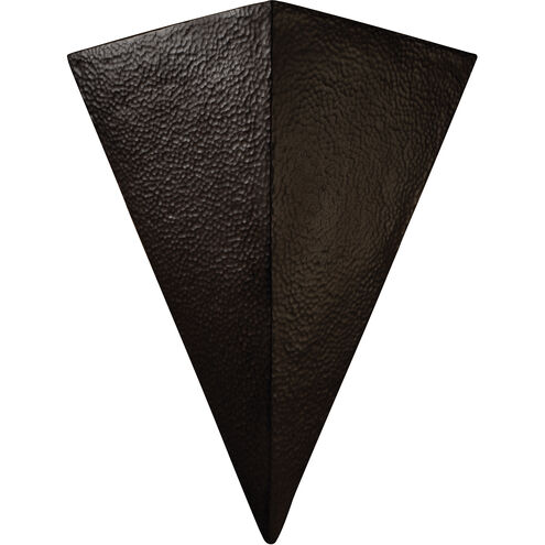 Ambiance Triangle LED 25 inch Rust Patina Outdoor Wall Sconce, Really Big