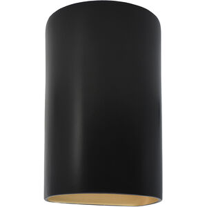 Ambiance LED 7.75 inch Carbon Matte Black and Champagne Gold ADA Wall Sconce Wall Light