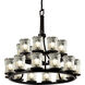 Veneto Luce 21 Light 33 inch Matte Black Chandelier Ceiling Light in Clear Textured (Veneto Luce), Incandescent