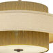 Textile Collection - Narberth Family 8 Light 36 inch Brushed Brass and Cream Linen Pendant Ceiling Light in 36" D x 36" W x 13.5" H, EVOLV