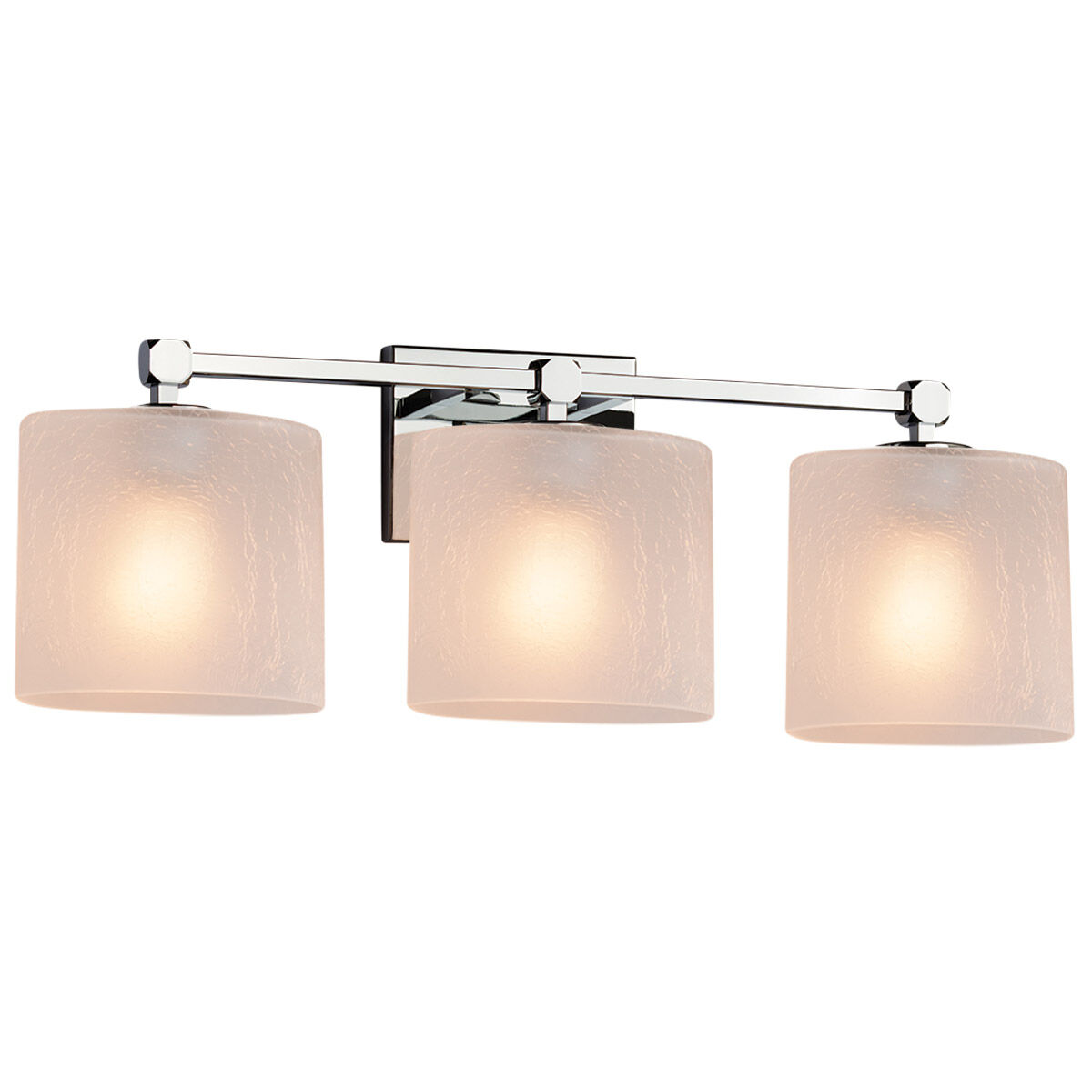 Fusion LED 23.75 inch Polished Chrome Bath Vanity Light Wall Light in 2100 Lm LED, Square Flared, Opal Fusion