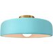 Radiance LED 16 inch Reflecting Pool and Brushed Brass Semi Flush Ceiling Light