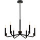 Bedford LED 24 inch Matte Black Chandelier Ceiling Light