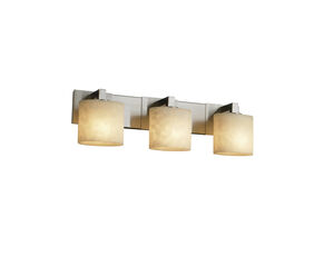 Clouds 3 Light 27.25 inch Brushed Nickel Bath Bar Wall Light in Round Flared, Incandescent