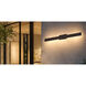 Zarai Family 1 Light 24 inch Matte Black Outdoor Wall Sconce in 3" D x 4.5" W x 24" H, EVOLV