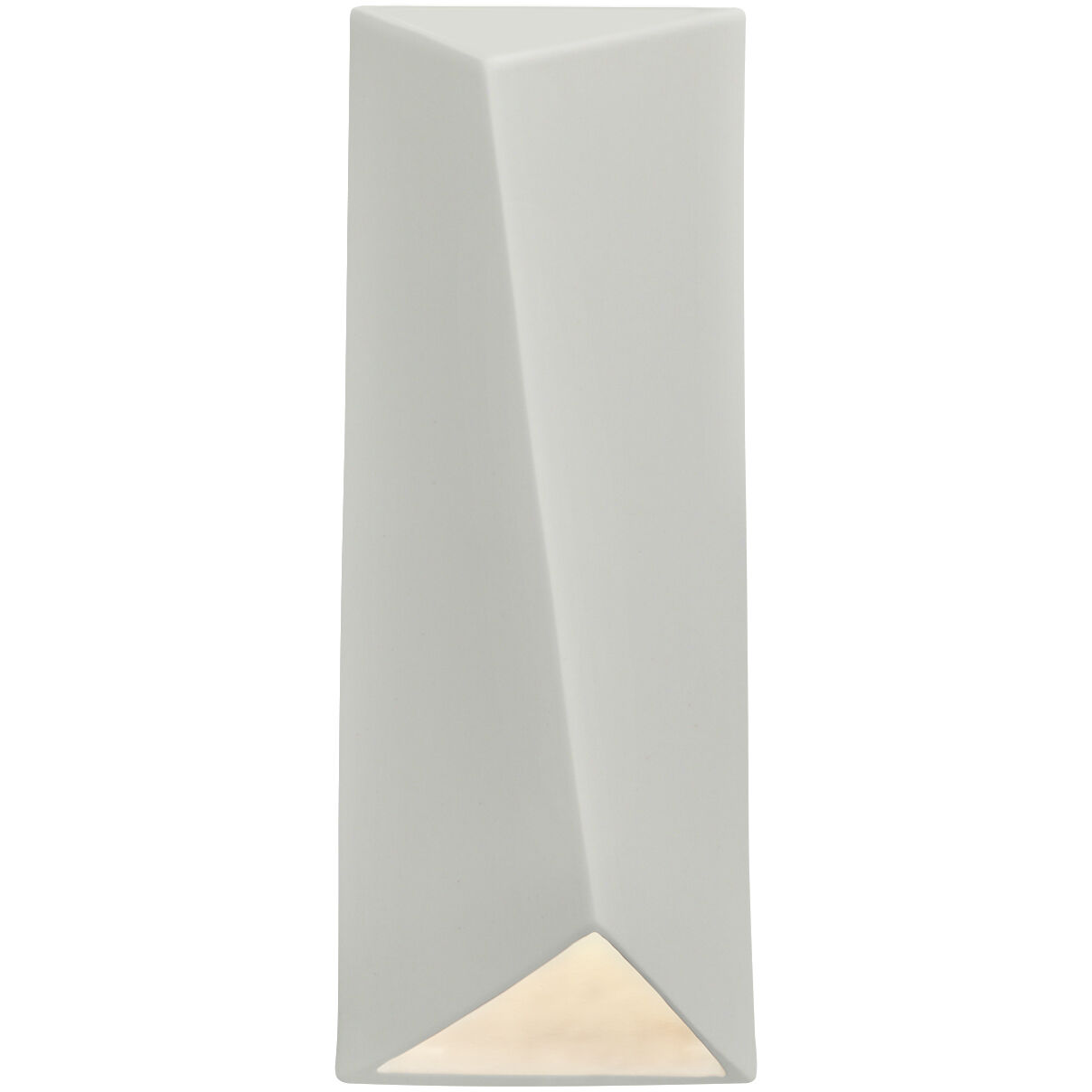 Ambiance LED 6 inch Matte White ADA Wall Sconce Wall Light, Closed Top Fixture, Diagonal