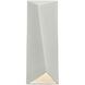 Ambiance LED 6 inch Matte White ADA Wall Sconce Wall Light, Closed Top Fixture, Diagonal