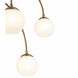 Fusion Collection - Noho Family 5 Light 20 inch Brushed Brass and Etched Opal Chandelier Ceiling Light in 20" D x 20" W x 23.5" H, EVOLV