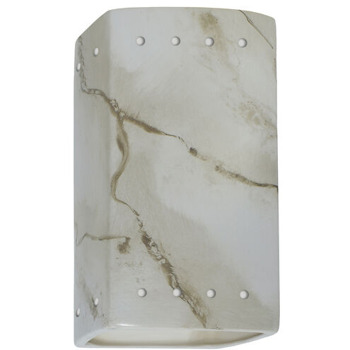Ambiance Wall Sconce Wall Light in Carrara Marble, Incandescent, Small